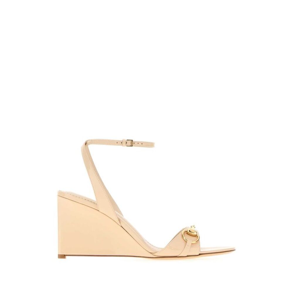 Gucci Women Ivory Leather Sandals